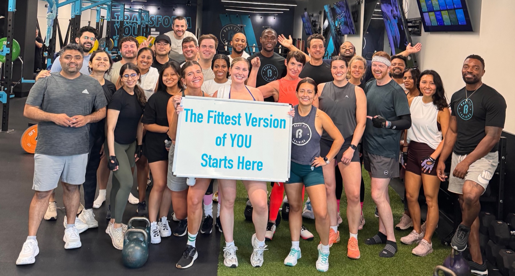 BFT Tysons members together after a class